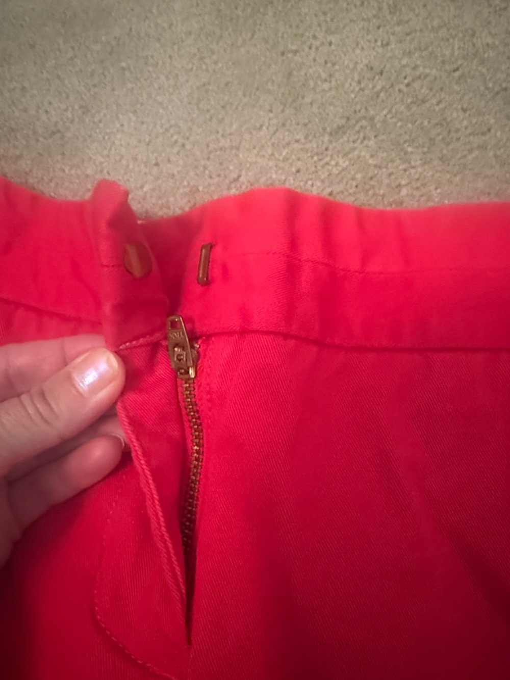 J. Crew Red Cotton Mid-Rise Bermuda Shorts - Picture 8 of 8